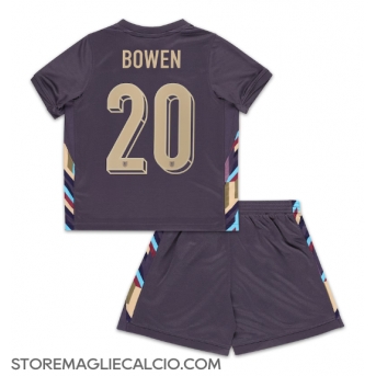 Inghilterra Jarrod Bowen #20 Maglia Gara Trasferta Repliche Europei 2024 Bambino